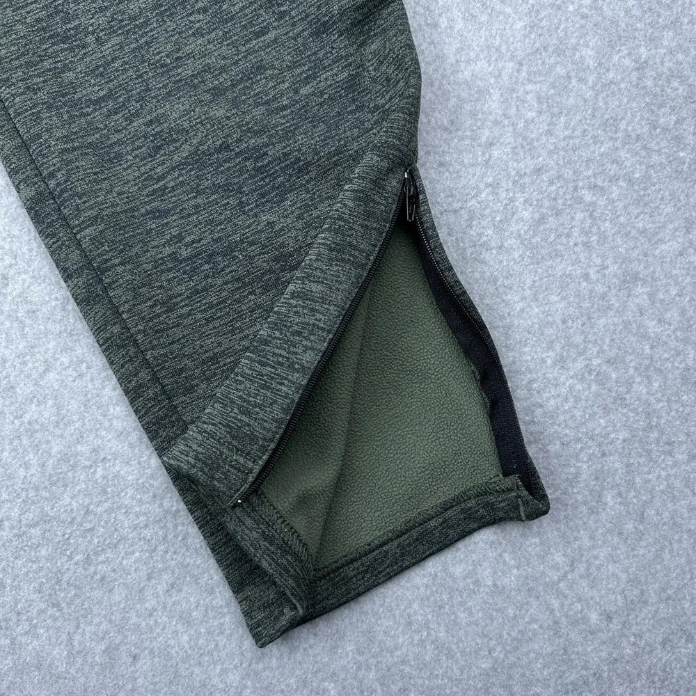 Adidas Team Issue Climawarm Sweatpants Mens Large Green Fleece Stretch Ankle Zip